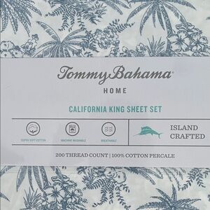 Tommy Bahama Island Crafted Blue and White Sheets